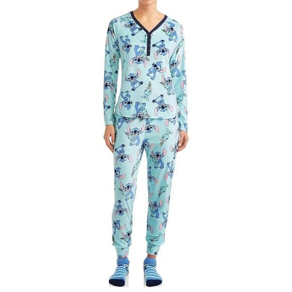 2 Piece Disney Lilo & Stitch Women’s Pajama Set XL 16-18 - Picture 1 of 15
